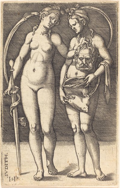 Giuditta e la sua serva in piedi da Sebald Beham