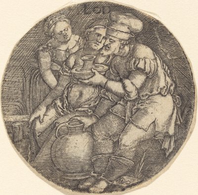 Lot e le sue figlie da Sebald Beham