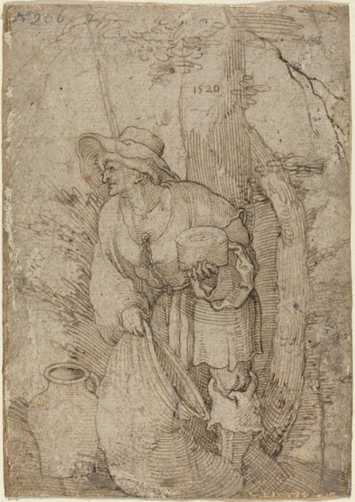 Vecchio Uomo sotto un Albero da Sebald Beham