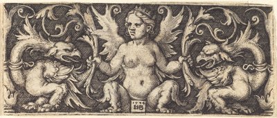 Ornamento con demone femminile da Sebald Beham
