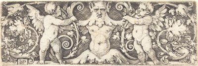Ornamento con Figura Maschile a Metà tra Due Genii da Sebald Beham