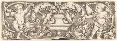 Ornamento con un Vaso tra Due Genii da Sebald Beham