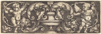 Ornamento con un Vaso tra Due Genii da Sebald Beham