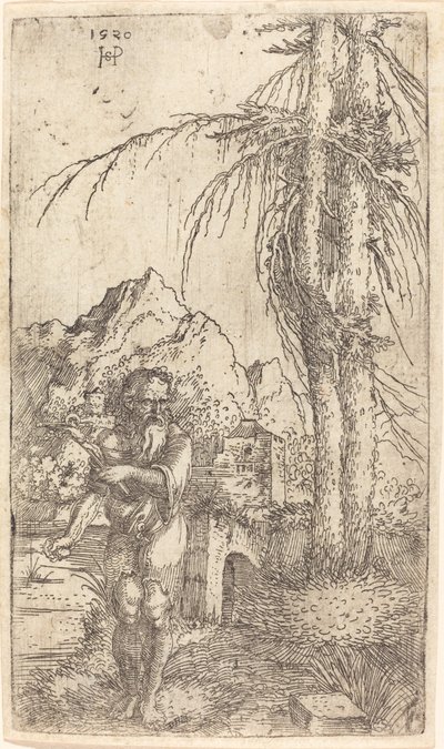 San Girolamo in un paesaggio da Sebald Beham