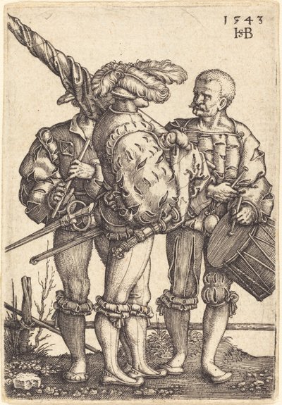Portabandiera, Tamburino e Pifferaio da Sebald Beham