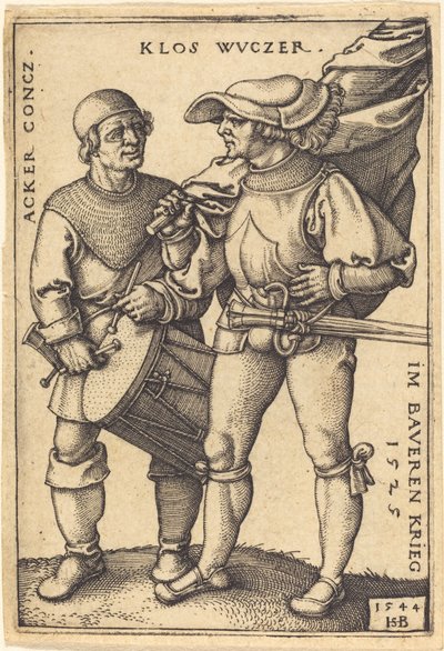 Alfiere e tamburino da Sebald Beham
