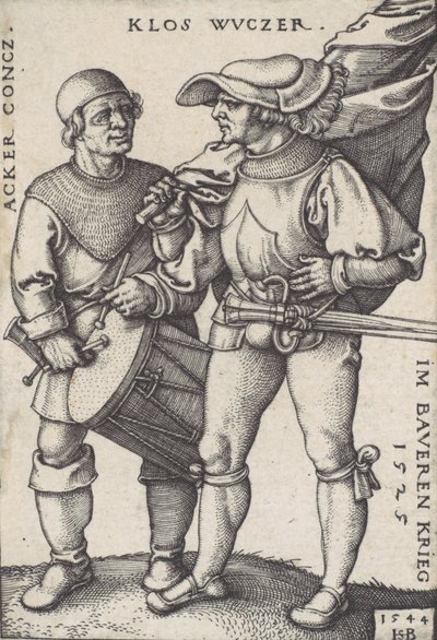 Portabandiera e tamburino da Sebald Beham