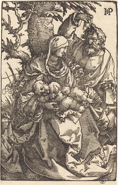 La Sacra Famiglia sotto un albero da Sebald Beham