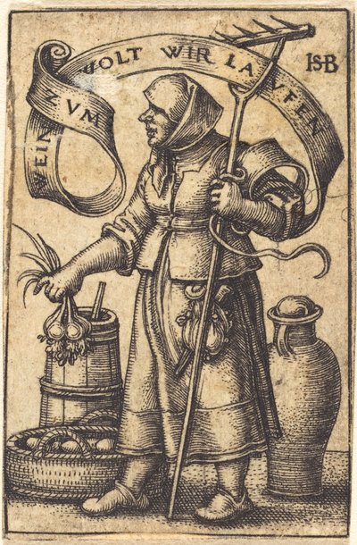 La donna del mercato da Sebald Beham