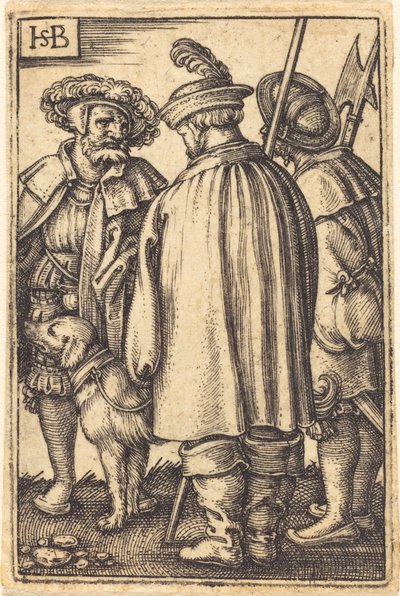 Tre Soldati e un Cane da Sebald Beham