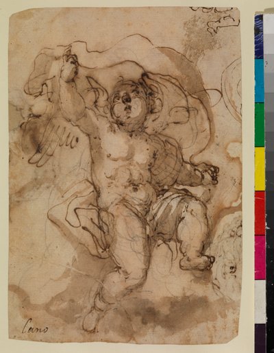 Putto su una nuvola da Sebastian (attr.to) Munoz