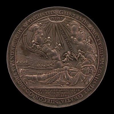 Morte di Gustavo II Adolfo, 1594-1632, Re di Svezia 1611 [recto], 1634 da Sebastian Dadler