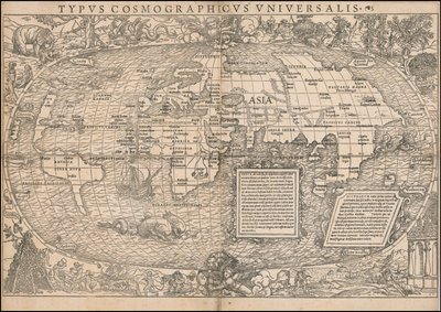 Mappa del mondo del 1532 di Sebastian Münster da Sebastian Munster