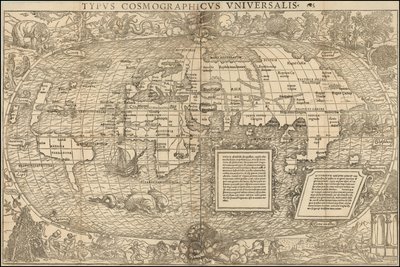 Mappa del mondo del 1537 di Sebastian Munster da Sebastian Munster