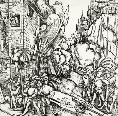 Assedio di Cartagine, incisione tratta da Cosmografia Universale di Sebastian Munster. Germania da Sebastian Munster