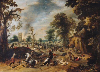Saccheggio di un villaggio da Sebastian Vrancx