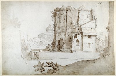 Rovine sul Celio con la chiesa dei SS. Giovanni e Paolo da Sebastian Vrancx