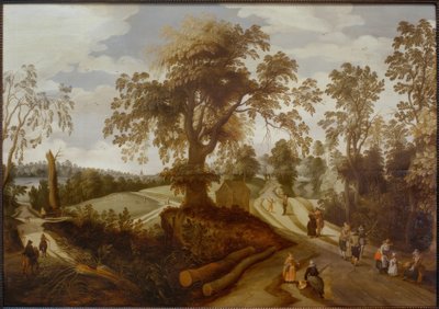 Paesaggio estivo con passeggiatori da Sebastian Vrancx