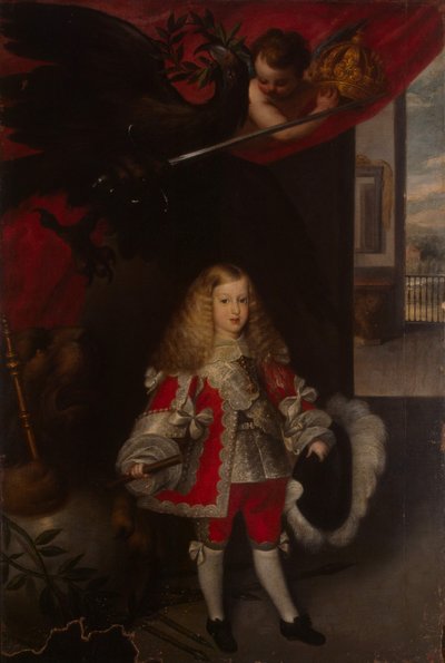 Ritratto di Carlo II di Spagna da bambino, 1667-1670 da Sebastian de Herrera Barnuevo