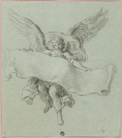 Angelo con pergamena da Sebastiano Conca
