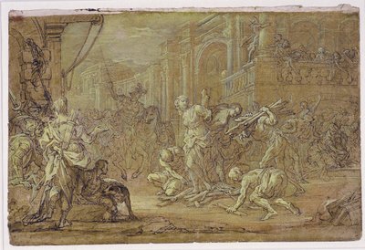 Clorinda salva Sofronia e Olindo dal rogo a Gerusalemme da Sebastiano Conca