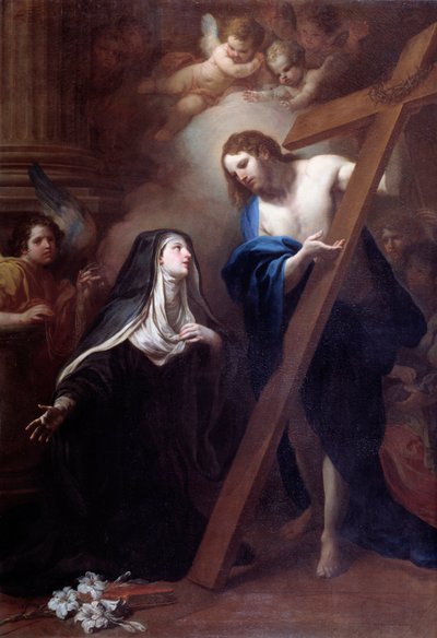 Gesù appare a Santa Chiara di Montefalco da Sebastiano Conca