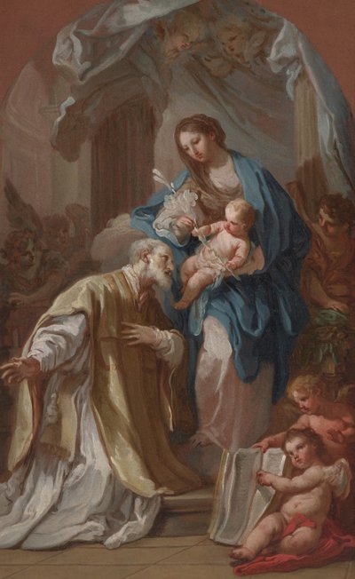 La Madonna appare a San Filippo Neri da Sebastiano Conca