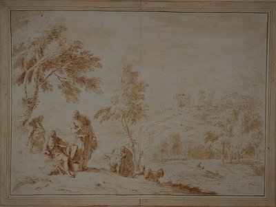 Ampio Paesaggio Pastorale con Città Collinare, c.1720 da Sebastiano Ricci
