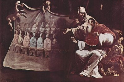 Papa Paolo III ispirato dalla fede nel concilio ecumenico da Sebastiano Ricci
