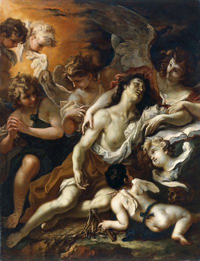 Santa Maria Maddalena circondata da angeli da Sebastiano Ricci