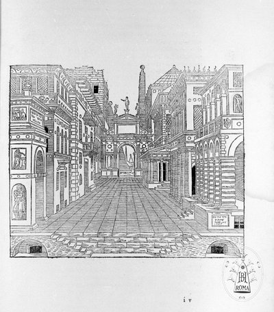 Il secondo libro della prospettiva Scena Tragica da Sebastiano Serlio