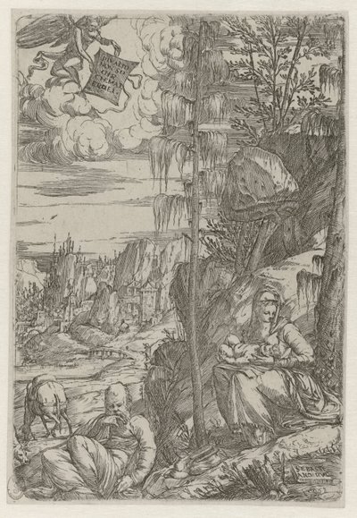 Riposo durante la fuga in Egitto da Sebastiano de