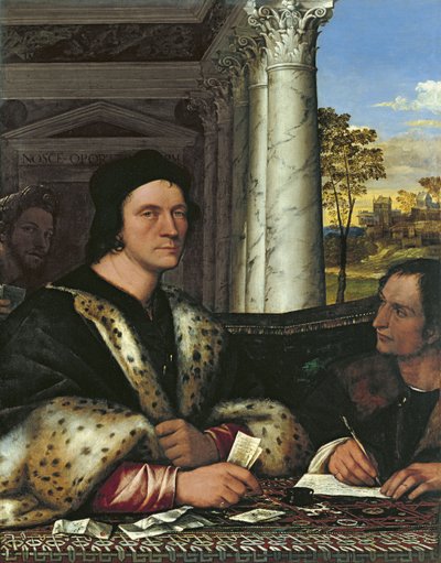 Ritratto di Ferry Carondelet 1473-1528, con il suo segretario da Sebastiano del Piombo