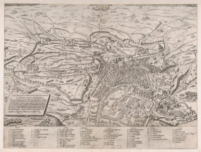 Speculum Romanae Magnificentiae: Vista di Roma da nord, 1561 da Sebastiano di Re