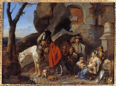 Sosta di soldati, precedentemente chiamata Sosta di zingari da Sébastien Bourdon