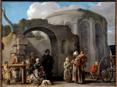 I mendicanti, dipinto di Sebastien Bourdon, XVII secolo da Sébastien Bourdon