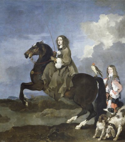 Cristina di Svezia a cavallo (1626-1689), regina di Svezia da Sébastien Bourdon