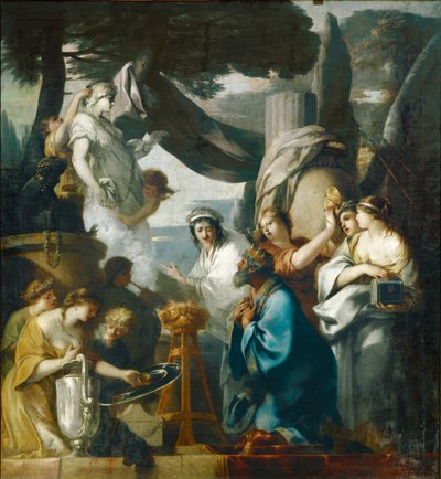 Salomon sacrifiant aux idoles - Salomone sacrifica agli idoli ... da Sébastien Bourdon