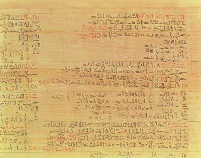Dettaglio del Papiro Matematico Rhind (periodo Hyksos, XV dinastia) da Second Intermediate Period Egyptian