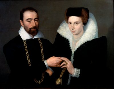 Ritratto di una coppia da Second School of Fontainebleau