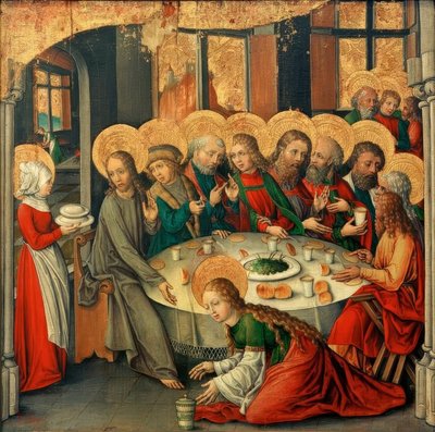 Il banchetto in casa del fariseo Simone da Seeschwäbischer Meister