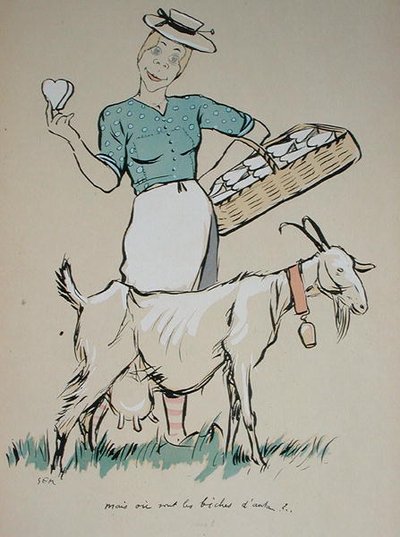 Casearia e la sua capra, caricatura da 