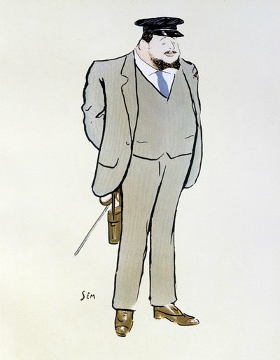 Ritratto di Henri de Rothschild - di Sem (1863 - 1934), in "Les Sports modernes", agosto 1906 da Sem