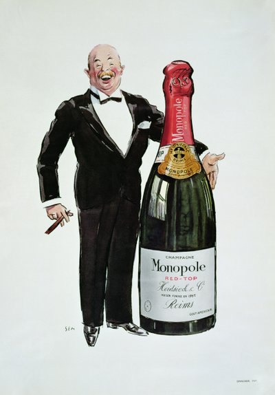 Pubblicità per Champagne Heidsieck, c.1910 da Sem