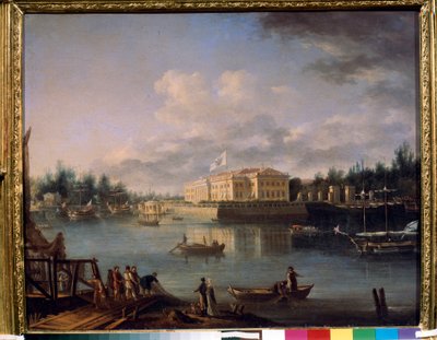 Vista del palazzo Kamennoostrovski dal molo Strogonov, San Pietroburgo da Semen Fedorovich Shchedrin