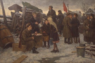 Mattina sulle barricate da Semyon Gavrilovich Nikiforov
