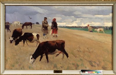 Nel campo di stoppie da Sergei Arsenevich Vinogradov