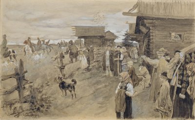 Caccia con i borzoi da Sergei Arsenevich Vinogradov