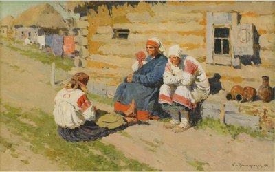 Aspettando al sole, 1894 da Sergei Arsenevich Vinogradov
