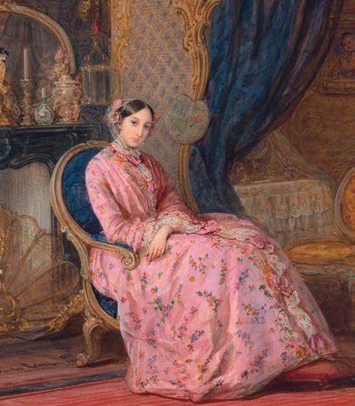 Ritratto della Granduchessa Maria Nikolaevna di Russia, metà del XIX secolo da Sergei Ivanovich Gribkov